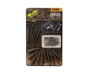 Fox Klipy Edges Camo Power Grip Lead Clip Kit Size 7